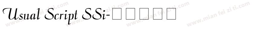 Usual Script SSi字体转换